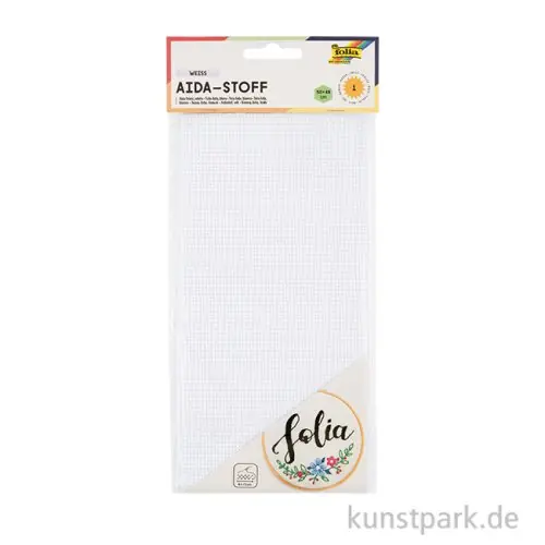 Solange Der Vorrat Reicht Aida-Stoff zum Sticken, 50 x 49 cm, 1 Bogen, Weiß