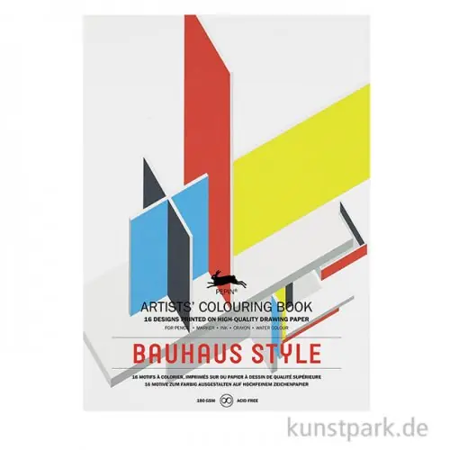 Kostenloser Versand PEPIN Künstler Malbuch - Bauhaus Style