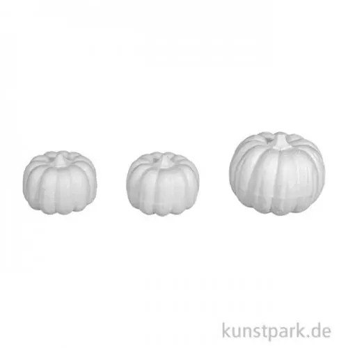 Bestseller Styropor Kürbis 3er Set, 7 x 6 cm + 5,5 x 4 cm