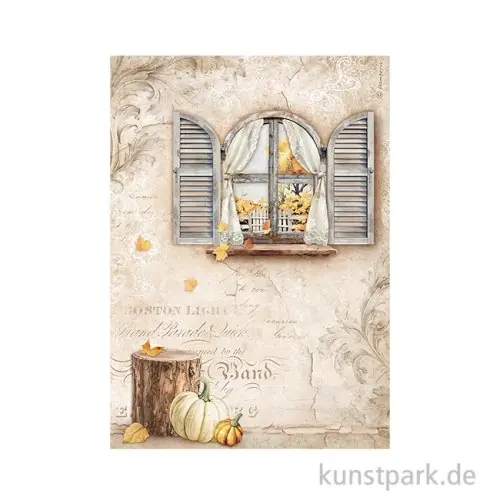 Mega-Angebot Stamperia Reispapier - Golden Harmony Window, DIN A4