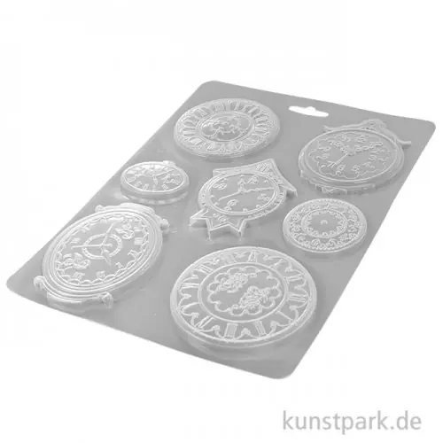Ausverkauf Stamperia Soft Mould (Gießform) - Garden of Promises Clocks, DIN A4