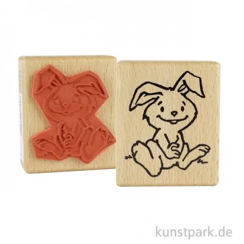 Hochwertig Stempel - Osterhasi - 5x6 cm