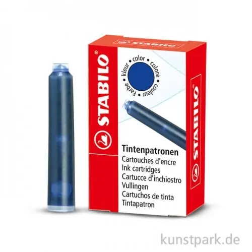 STABILO Tintenpatronen Blau 6er Set Ab Werk