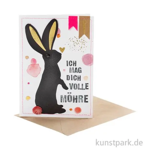 Weltweiter Versand Good old friends - Wackelohrkarte, Ich mag Dich volle Möhre