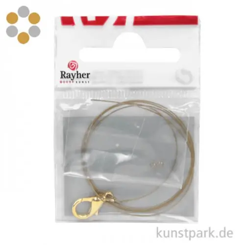 Schmuckdraht-Collier mit Zubehör - 50 cm Länge Neu