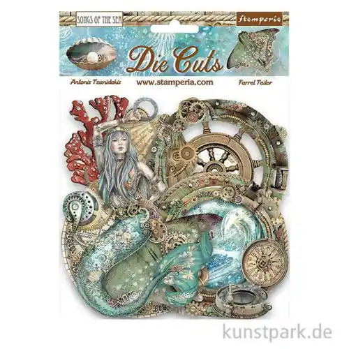 Beliebt Stamperia Die Cuts - Songs of the Sea Creatures, 55 Stanzteile