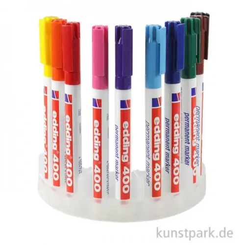 edding 400 Permanent-Marker Set, Box mit 10 Farben Original