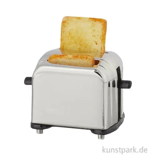 Kostenloser Rückversand Miniatur Toaster, 2 x 1,5 cm