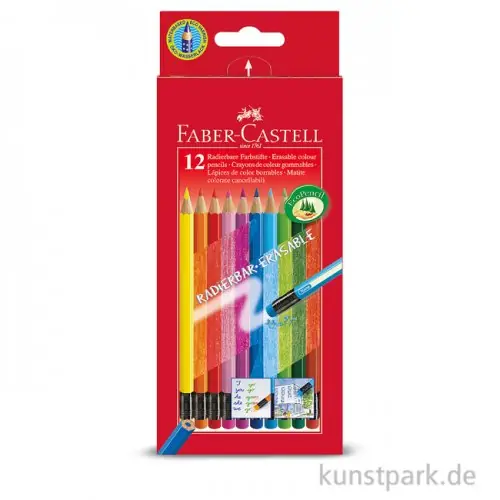 Markenware Faber-Castell CLASSIC COLOURS, 12 radierbare Buntstifte im Kartonetui