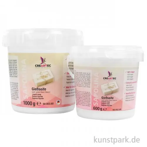 Sapolina - Gießseife zum Seifengießen, weiß Top-Qualität