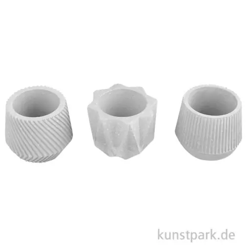 Top-Seller Silikon Gießformen Set - Töpfchen, 3-teilig, 7 x 5,5 cm