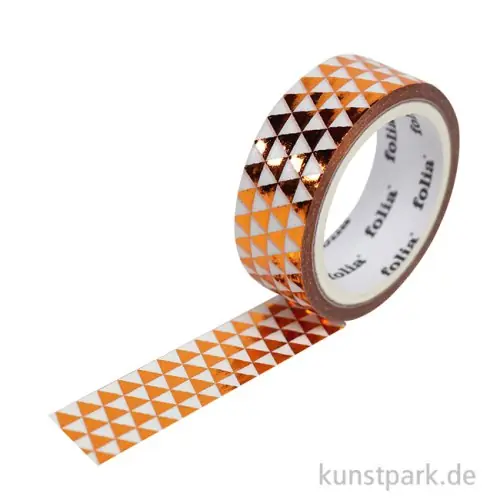 Schneller Versand Washi-Tape Hotfoil Kupfer Dreieck, 15 mm, 5 m Rolle