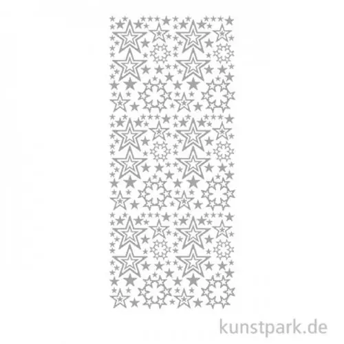 Kreativ Sticker - Sterne 3, Silber, 10 x 23 cm Gleich Bestellen