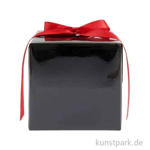 Geschenkpapier - Lack, Schwarz, 70 cm x 2 Meter, 100 g Kostenloser Rückversand