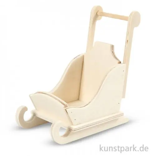 Ausverkauf Deko Schlitten aus Holz, 8x5x9 cm