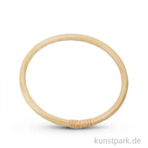 Aktuell Taschengriff rund aus Bambus, Durchmesser 17 cm