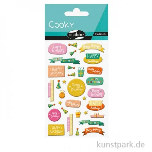 Beliebt Maildor Cooky Sticker - Happy Birthday