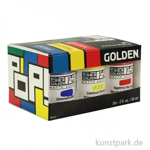 GOLDEN SoFlat - Matte Acrylfarbe, 6 x 59 ml im Set, Pop Color Gleich Bestellen