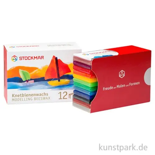 Stockmar Knetbienenwachs, 12 Farben in der Schiebeschachtel, 250 g Meistverkauft