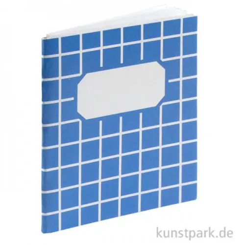 Ausverkauf Mini Schulheftchen Blau, 4 cm