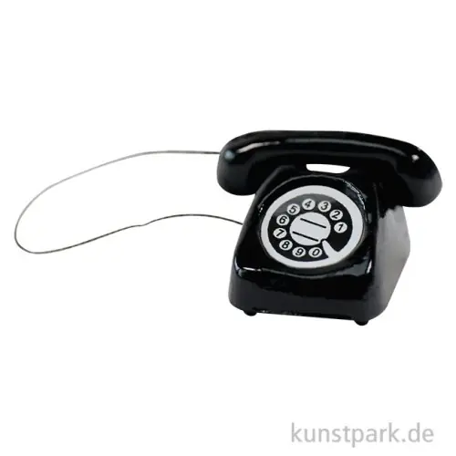 Top-Preis Miniatur Telefon - schwarz, 1,5 cm