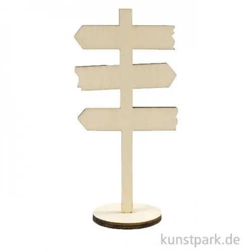 Miniatur Holzschild mit Sockel, Breite 6 cm, Höhe 12 cm Original