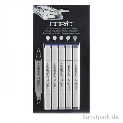 Weltweiter Versand COPIC Marker Set 5er - Industrie Grau