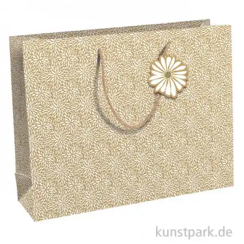 Heißes Angebot Geschenktasche Nature mit Anhänger, 37 x 11,8 x 27,5 cm