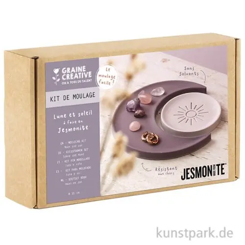 Hochwertig DIY Set - Schalen gießen mit Jesmonite AC100 + Zubehör, Mond + Sonne