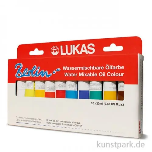 Lukas BERLIN Selection Set mit 10x20 ml Wasser-Ölfarbe Preisknaller