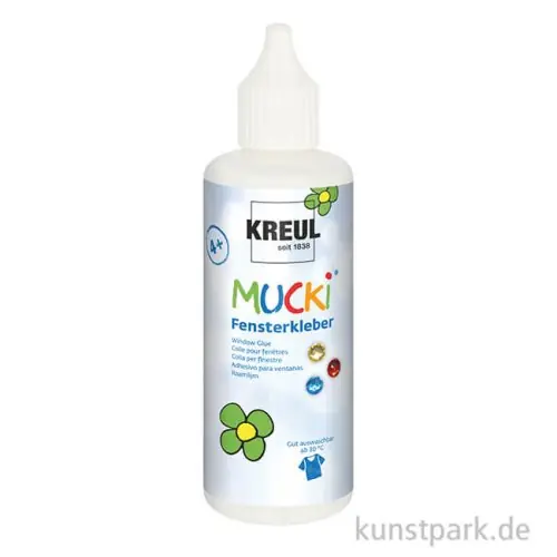 MUCKI Fensterkleber, 80 ml (84 g) Schneller Versand