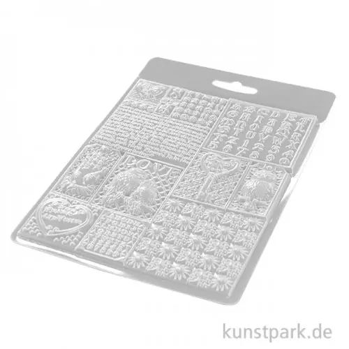 Gratis Versand Stamperia Soft Mould (Gießform) - Alchemy Patchwork, DIN A5