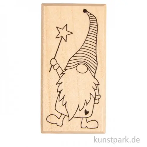 Billig Butterer Stempel - Wichtel Elton, 3 x 6 cm