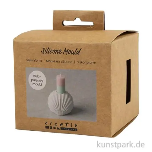 Silikonform, Kerzenhalter Muschel, 6,8 x 5,5 cm Solange Der Vorrat Reicht
