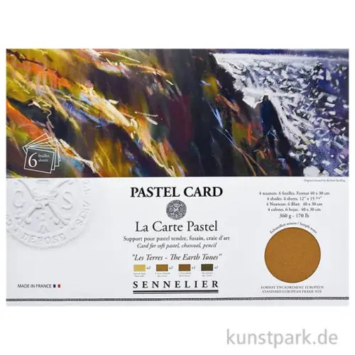 Sennelier Pastel Card Mappe - Erdtöne, 6 Blatt, 40 x 30 cm, 360 g Letzte Chance