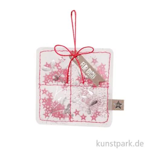 Good old friends - Winter Glitzer Ornament, Geschenk Schneller Versand