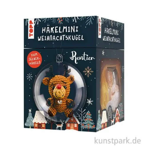 Finale Aktion Häkelmini Weihnachtskugel - Häkelset Rentier, Topp Verlag