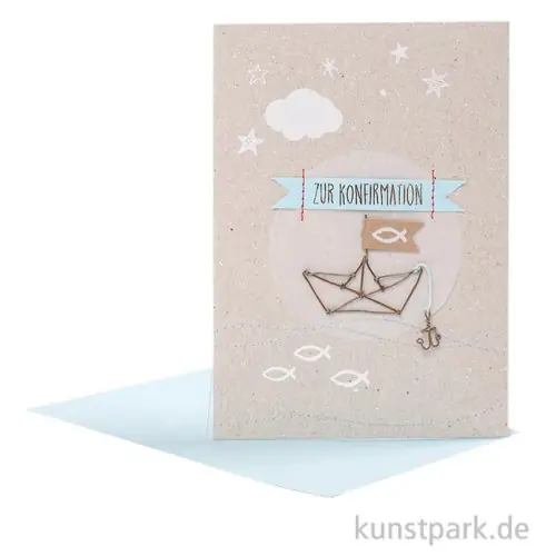 Preisreduziert Good old friends - Konfirmationskarte, Boot