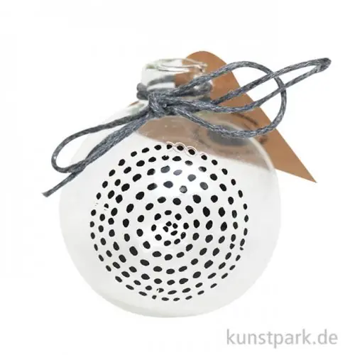 Neue Kollektion Good old friends - Mini Kugelvase, Punktkreis schwarz
