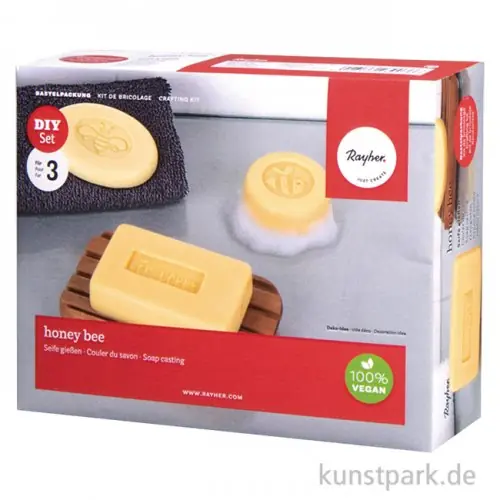 Neuheit Rayher Seifengießset Honey Bee mit Seife, Formen und Zubehör