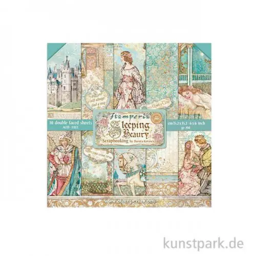 Stamperia Scrapbooking Pad - Sleeping Beauty, 15,24 x 15,24 cm Heute Kaufen