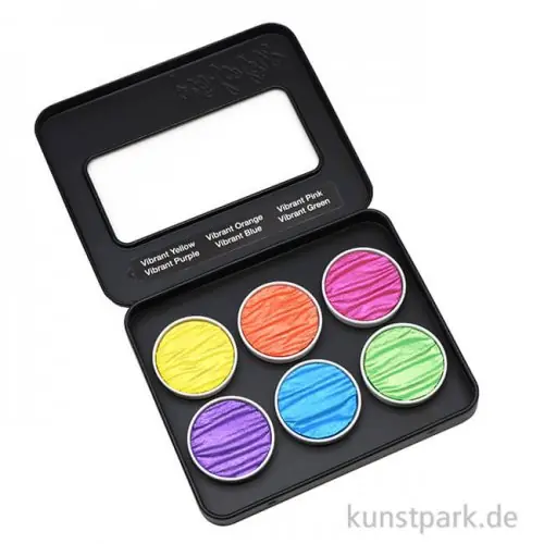 Ab Werk COLIRO Pearl Colors - 6 Perlglanzfarben im Metallkasten, Vibrant