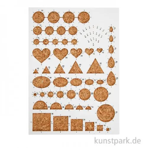 Ab Werk Quilling Board - Schablone mit Korkunterlage, 21x15 cm