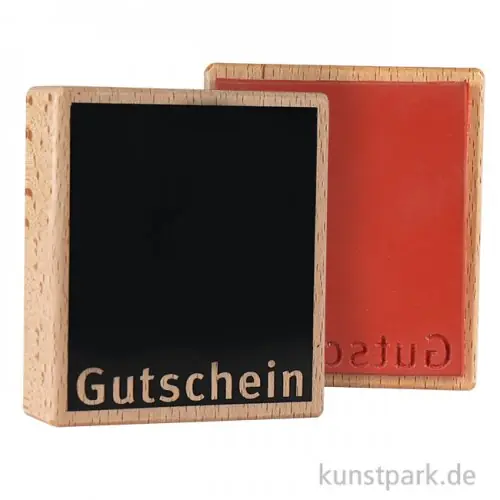 Stempel - Gutschein mit Fläche - 7x8 cm Echt