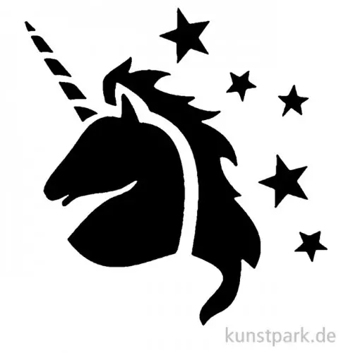 Bodypainting-Schablone - Einhorn Beliebt
