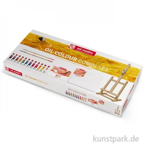 Talens Art Creation Ölfarben Kombi-Set mit 12 Tuben 12 ml und Zubehör Saisonangebot