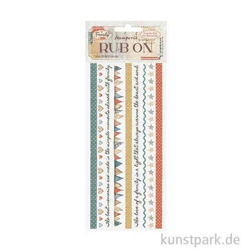 Stamperia Rub On Transferfolie - Family Stripes Günstig
