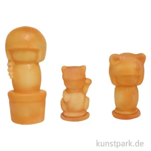 Latex-Gießform Set - 3 Kokeshi Figuren Wochenendangebot