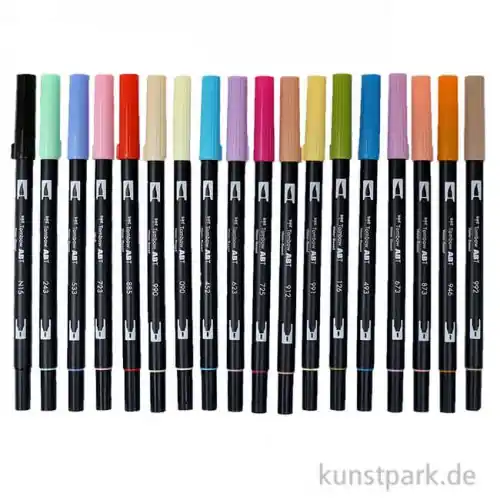 Tombow Dual Brush Pen - Set 18 Sekundärfarben Super-Preis