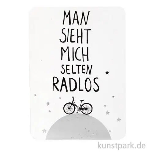 Begrenztes Angebot Good old friends - Postkarten, Man sieht mich selten radlos